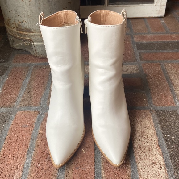 Grit and Grey IVORY Python Strip Booties - Picture 2 of 8